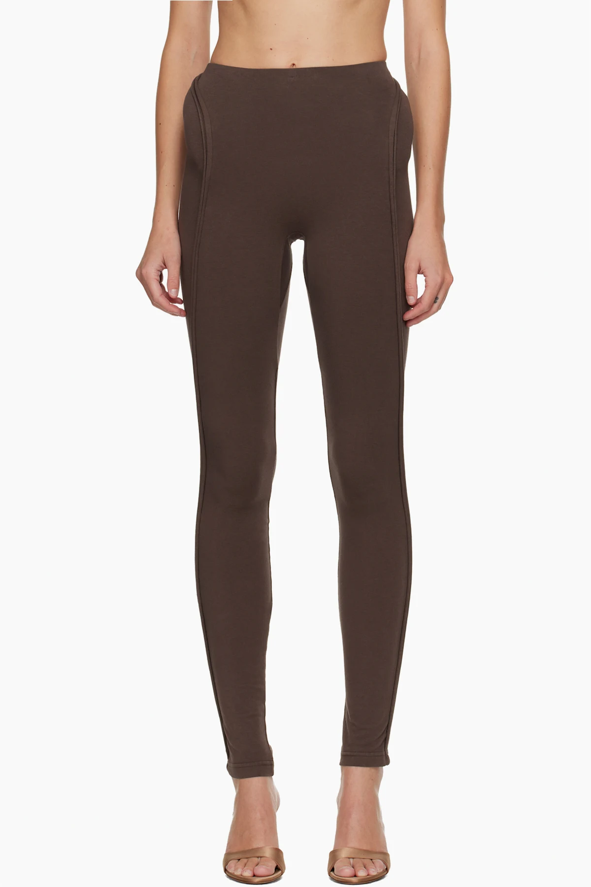 Brown Sculpted Hip Leggings
