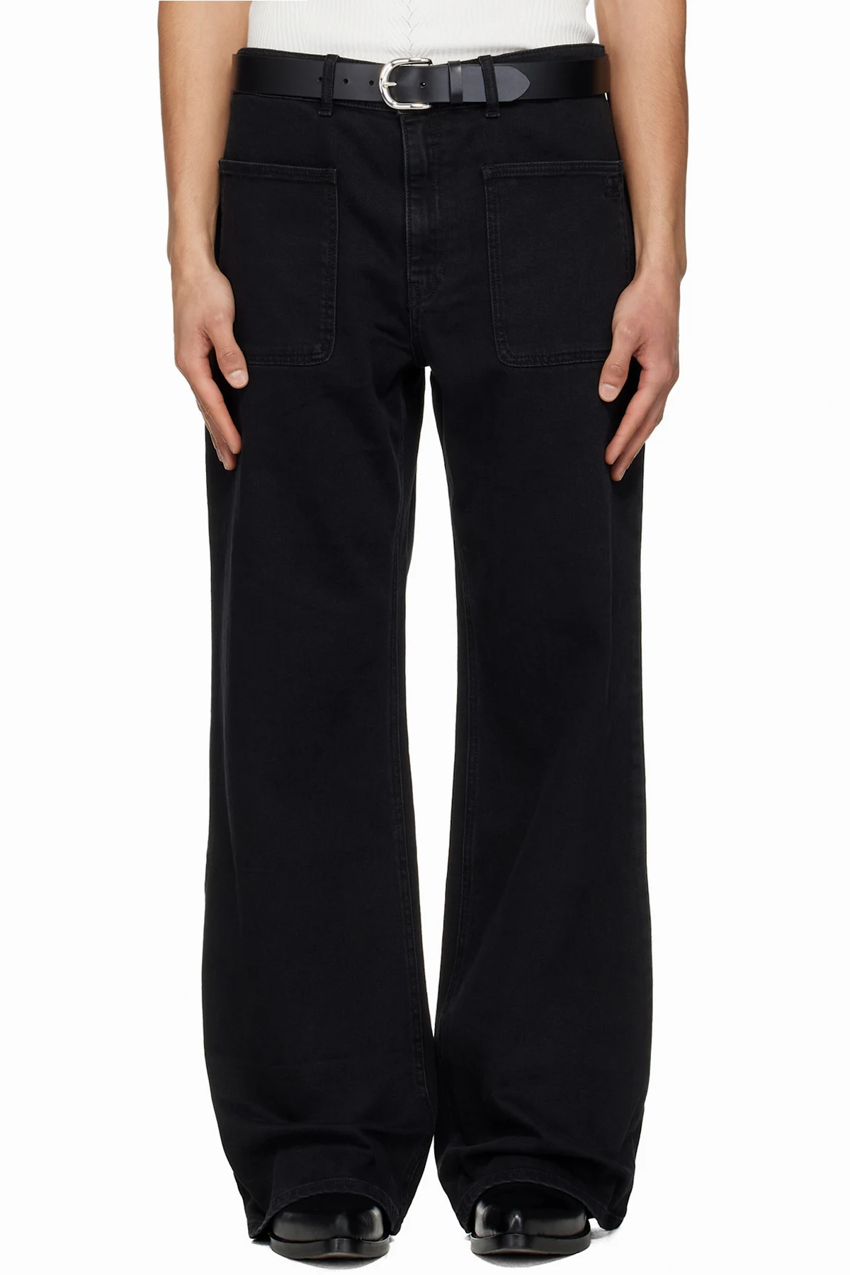 Black 2-Pocket Baggy Jeans