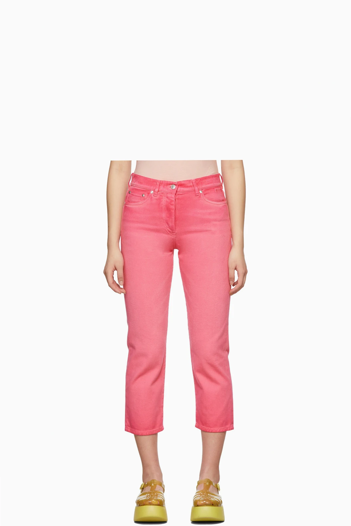 Pink Faded Jeans