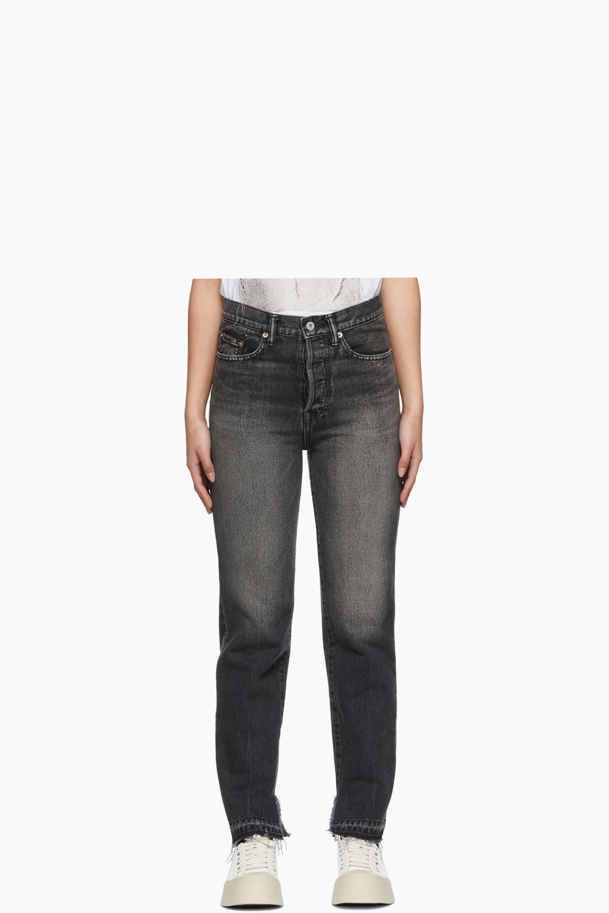 Black Recycled Straight-Leg Jeans