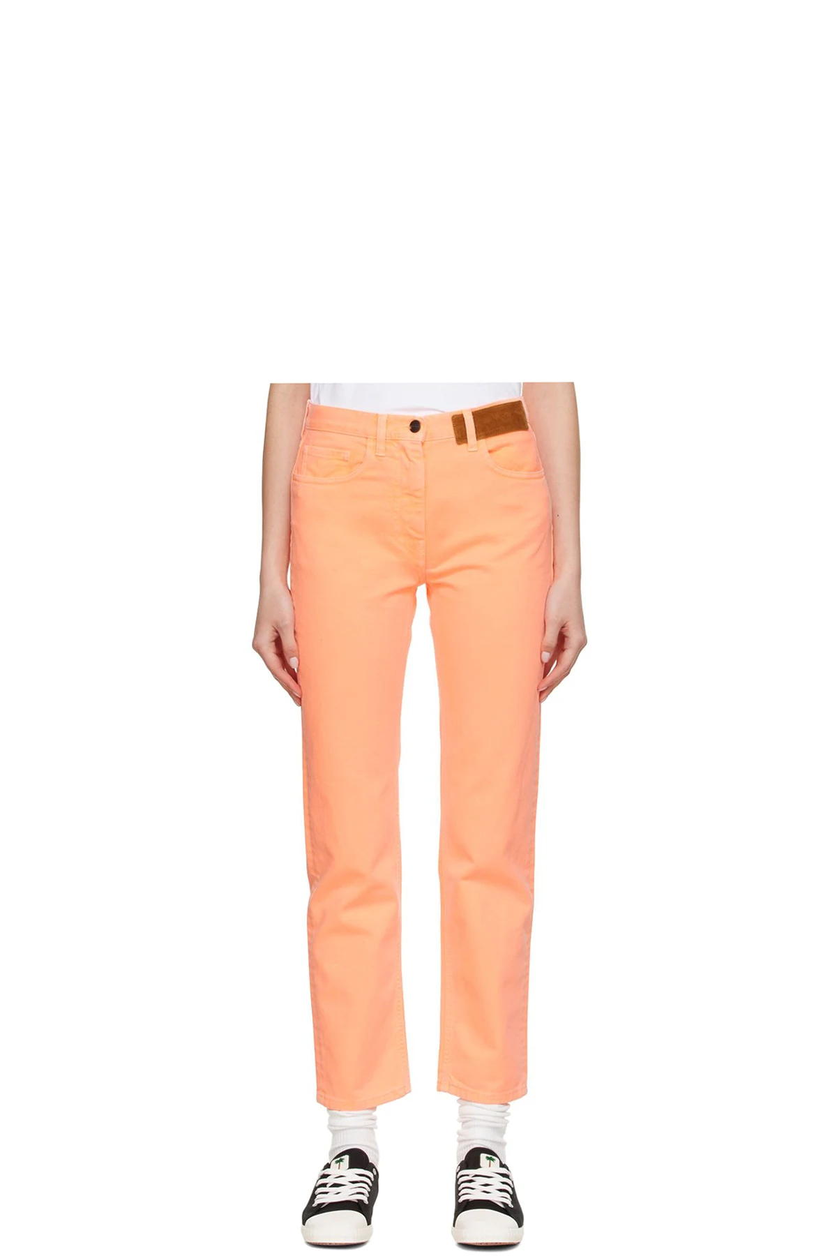 Orange Faded Jeans