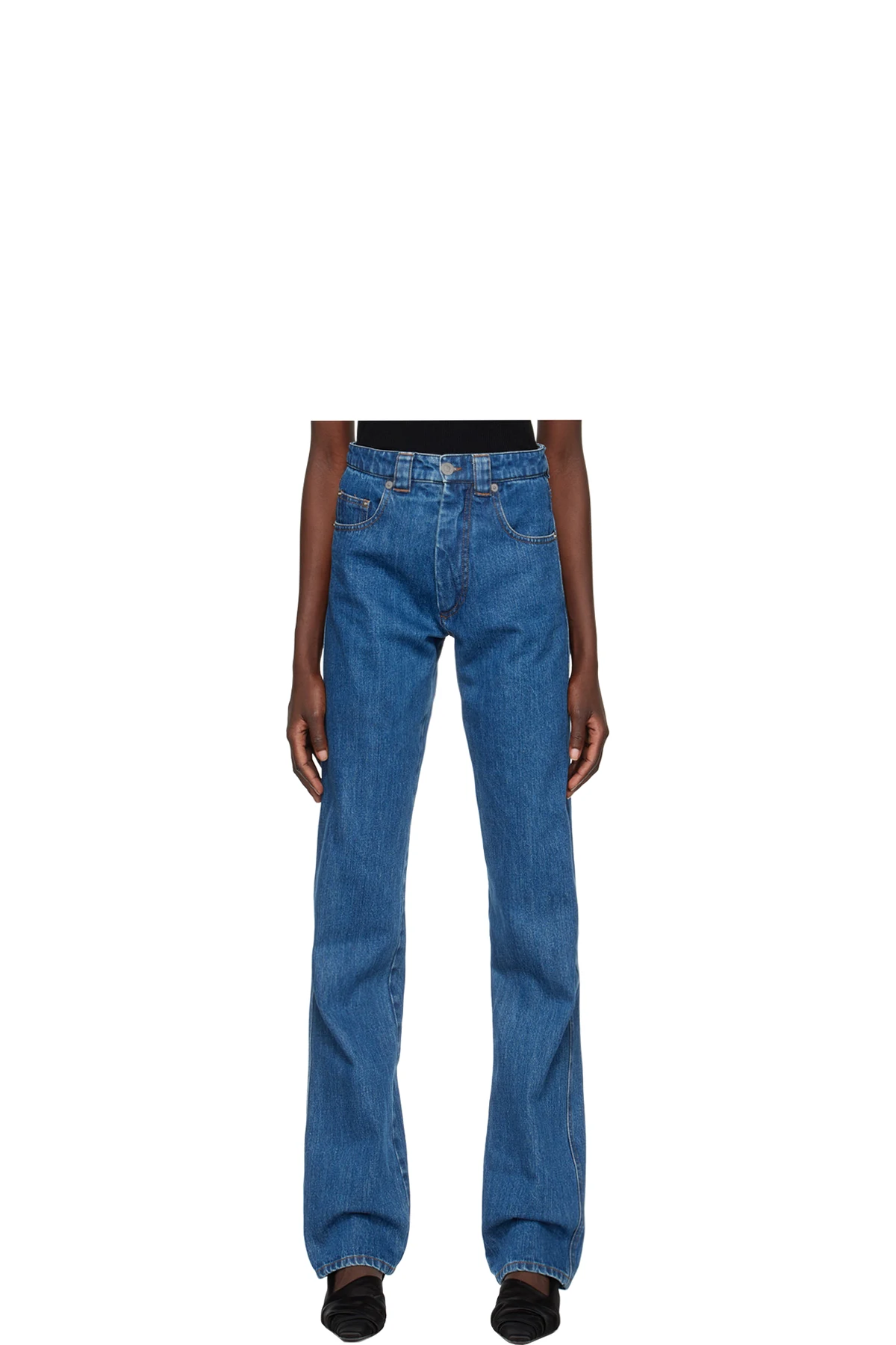 SSENSE Exclusive Blue Straight-Leg Jeans