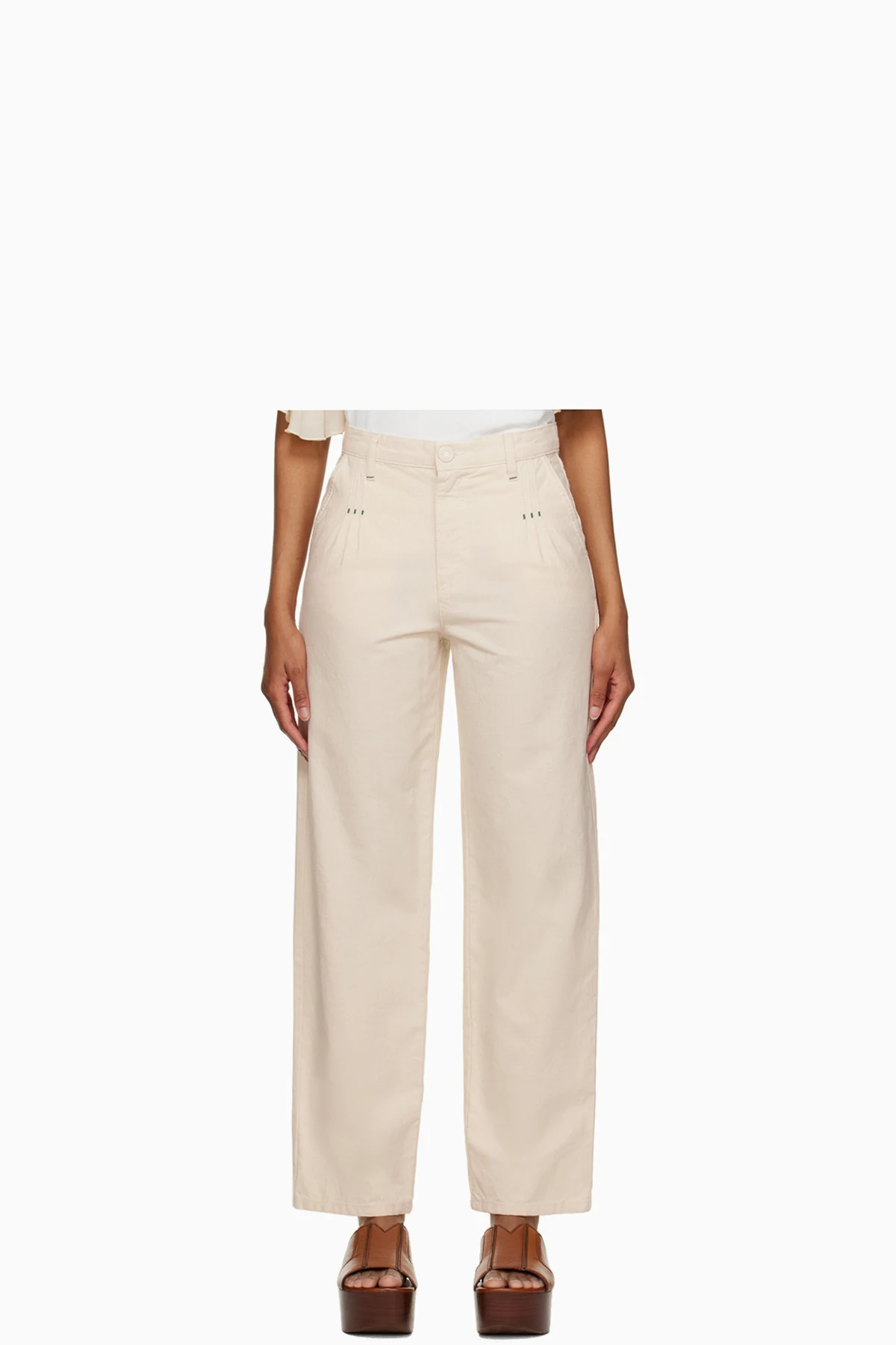 Off-White Pleated Jeans