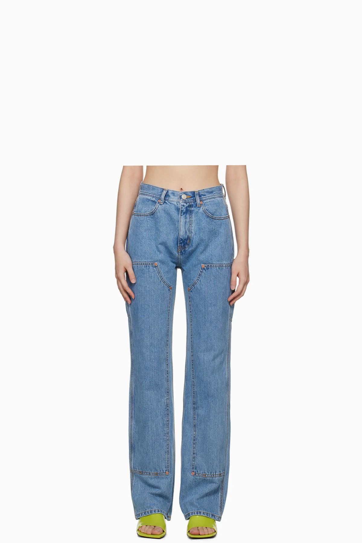 SSENSE Exclusive Blue Jade Carpenter Jeans