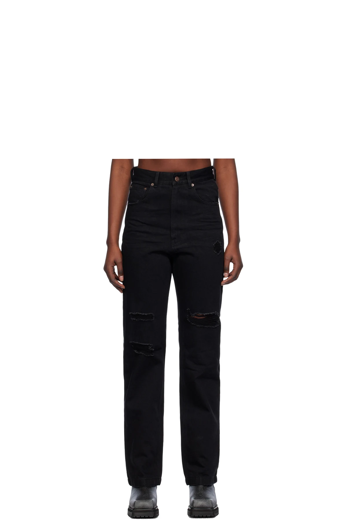 Black Distressed Jeans