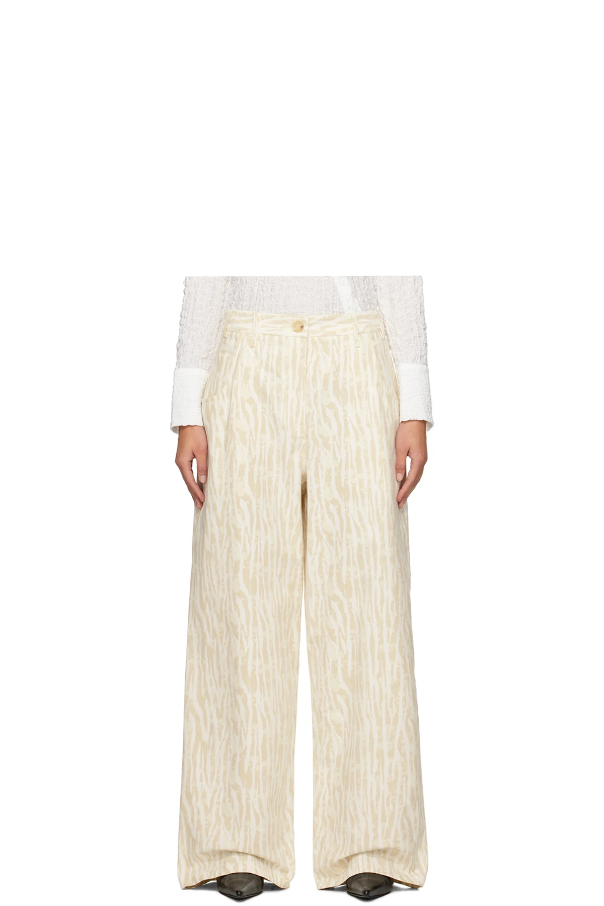 Off-White Wide-Leg Jeans