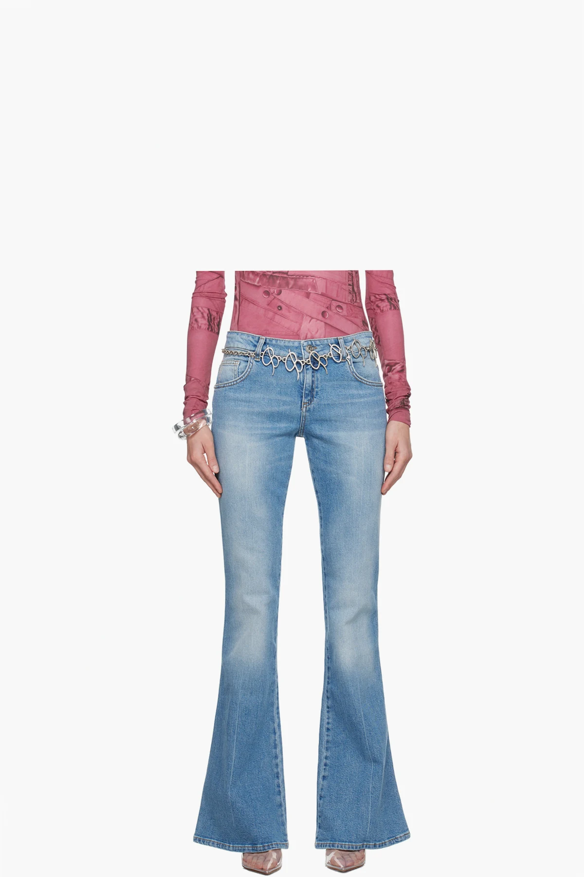 Blue Five-Pocket Jeans