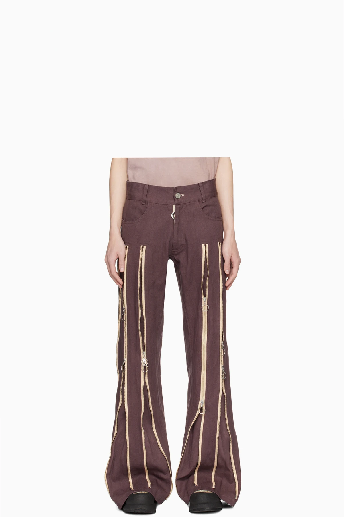 Brown Adjustable Fit Jeans