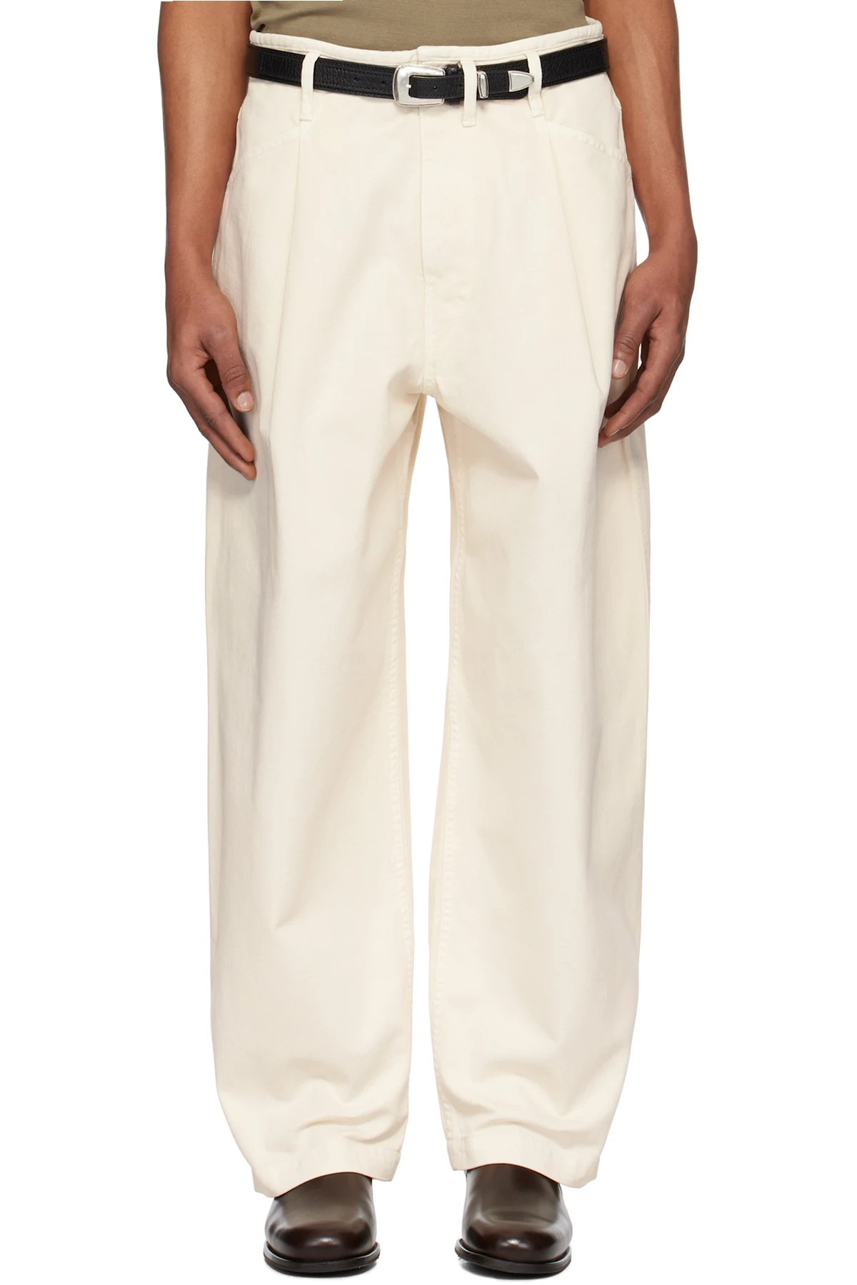 Off-White Pleated Workwear Jeans