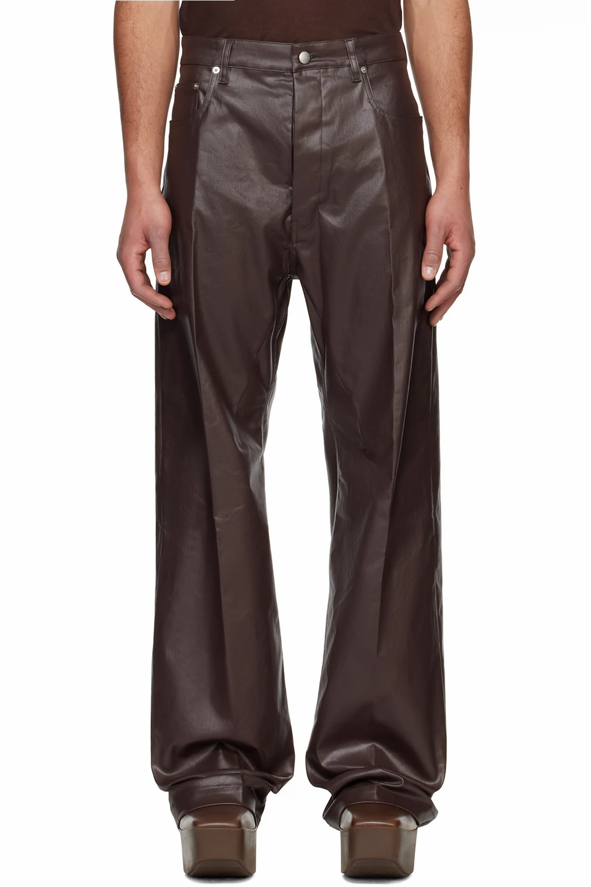 Brown Hollywood Coated Geth Jeans