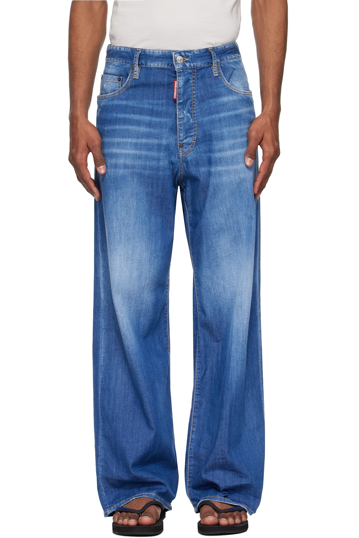 Blue Summer Lovers Medium Wash Loose Jeans