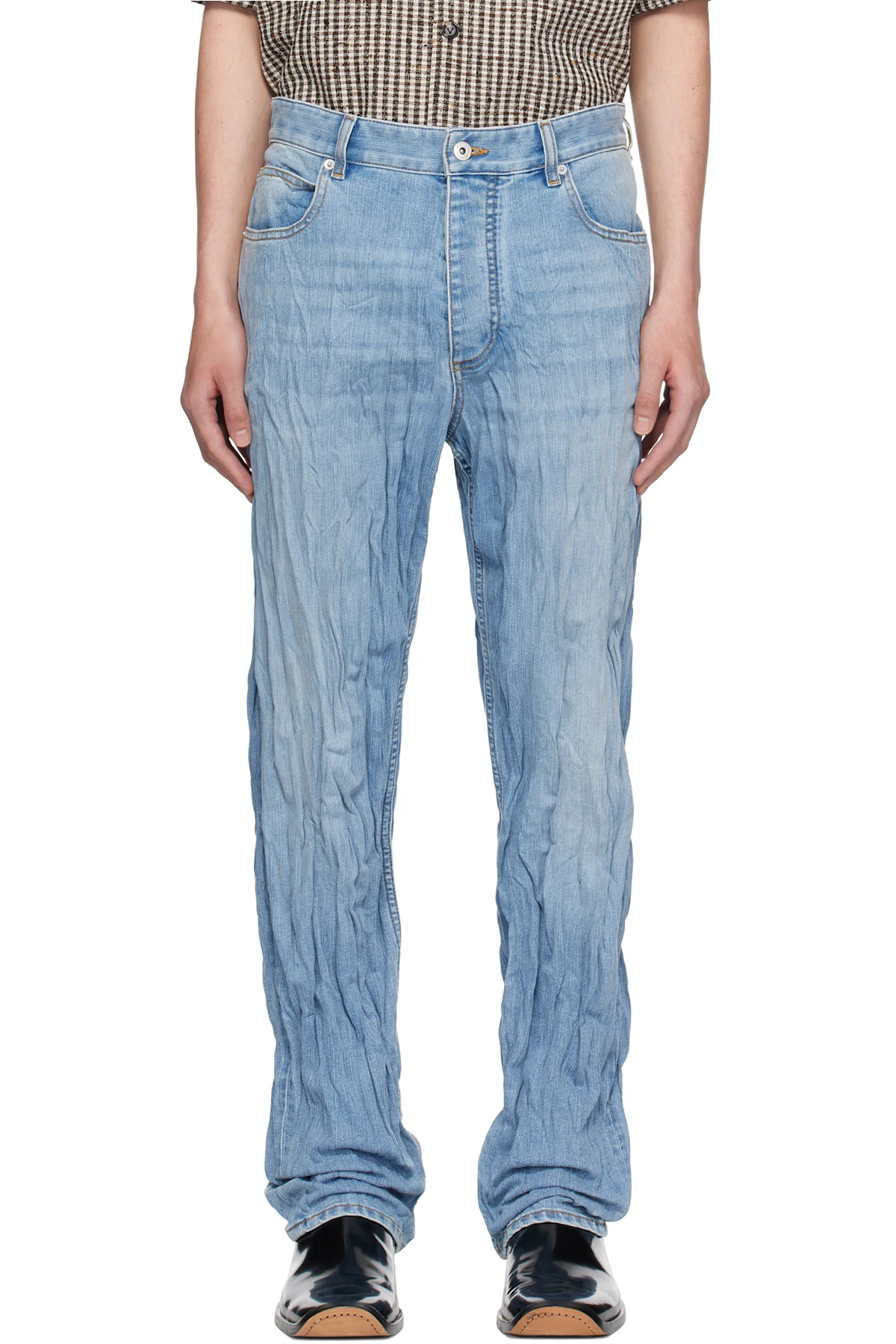 Blue Crushed Jeans