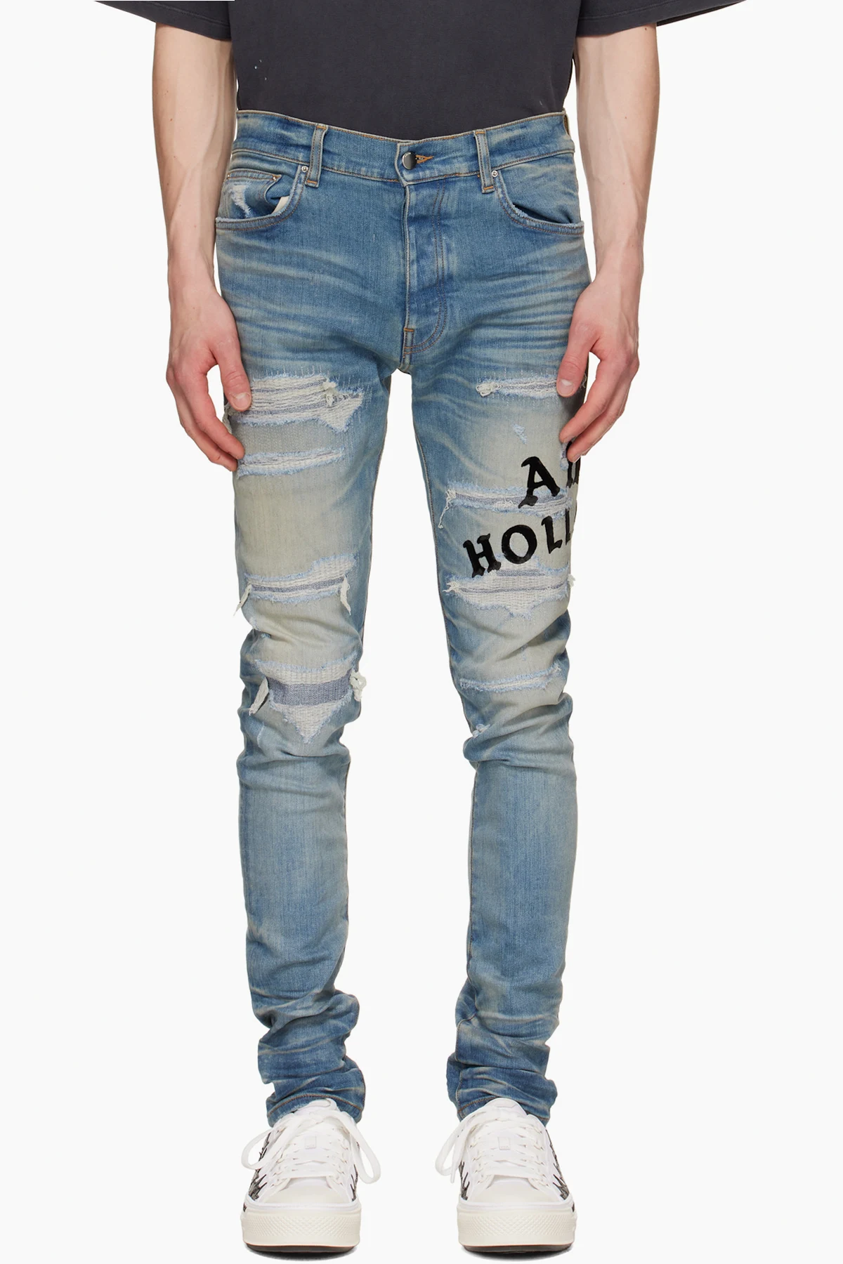 Blue 'AMIRI Hollywood' Repaired Jeans
