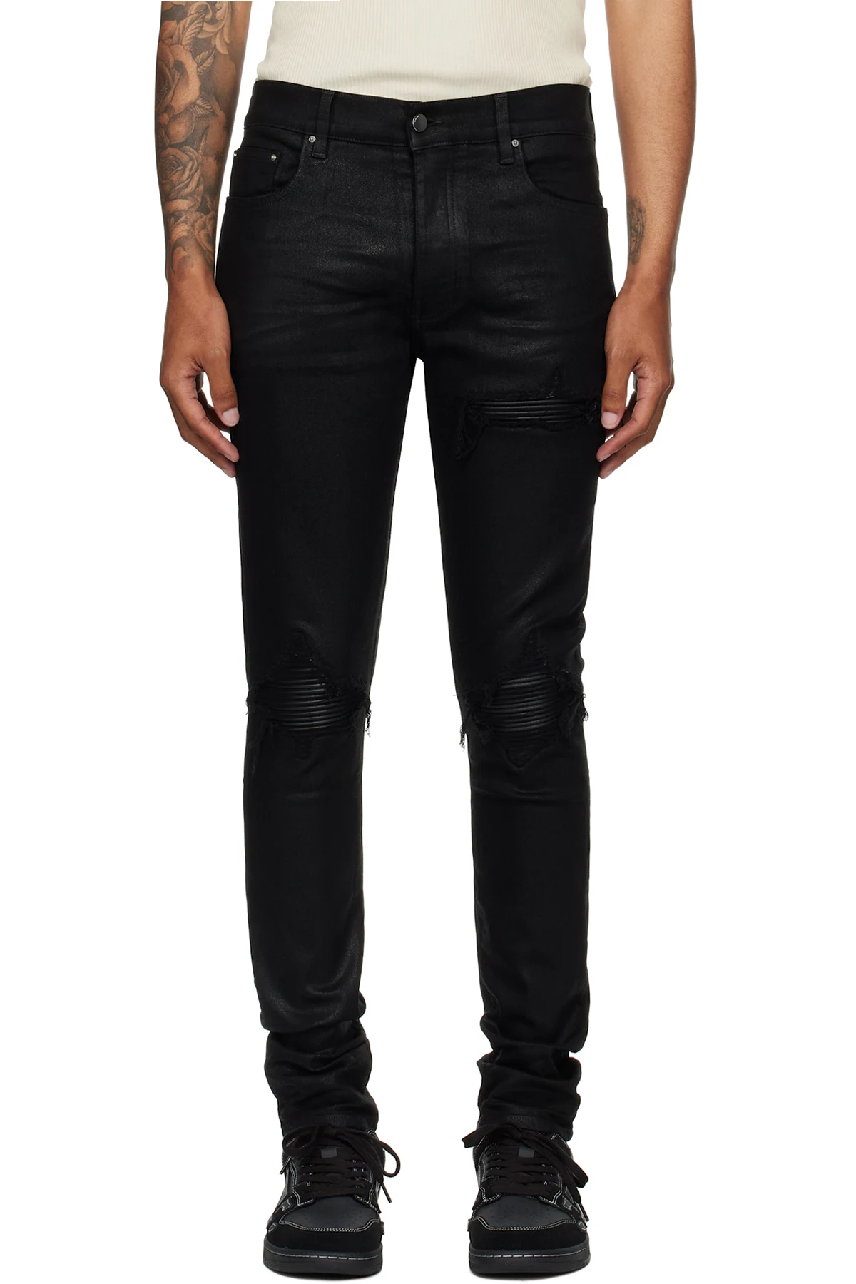 Black Waxed MX1 Jeans