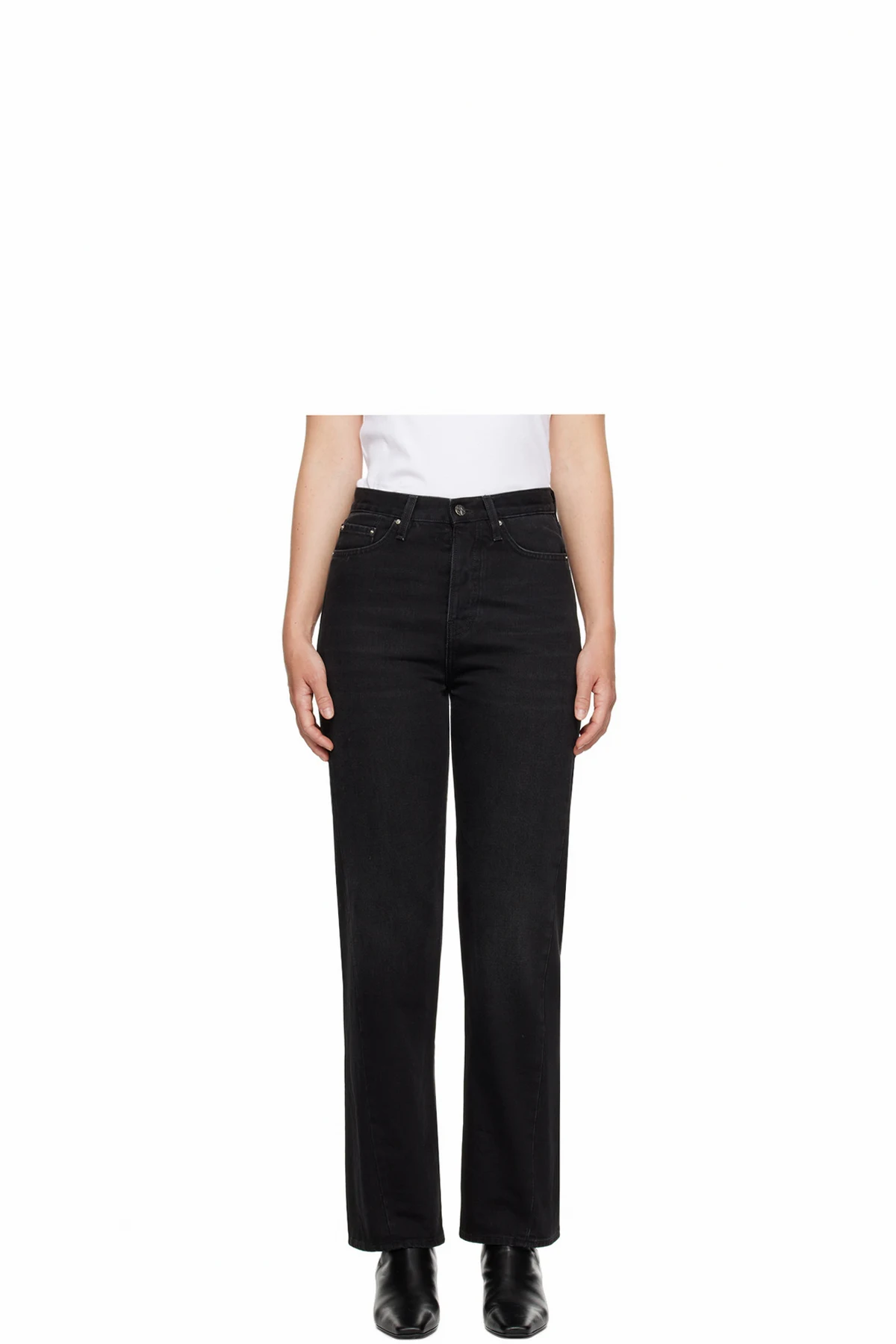 Black Twisted Seam Jeans
