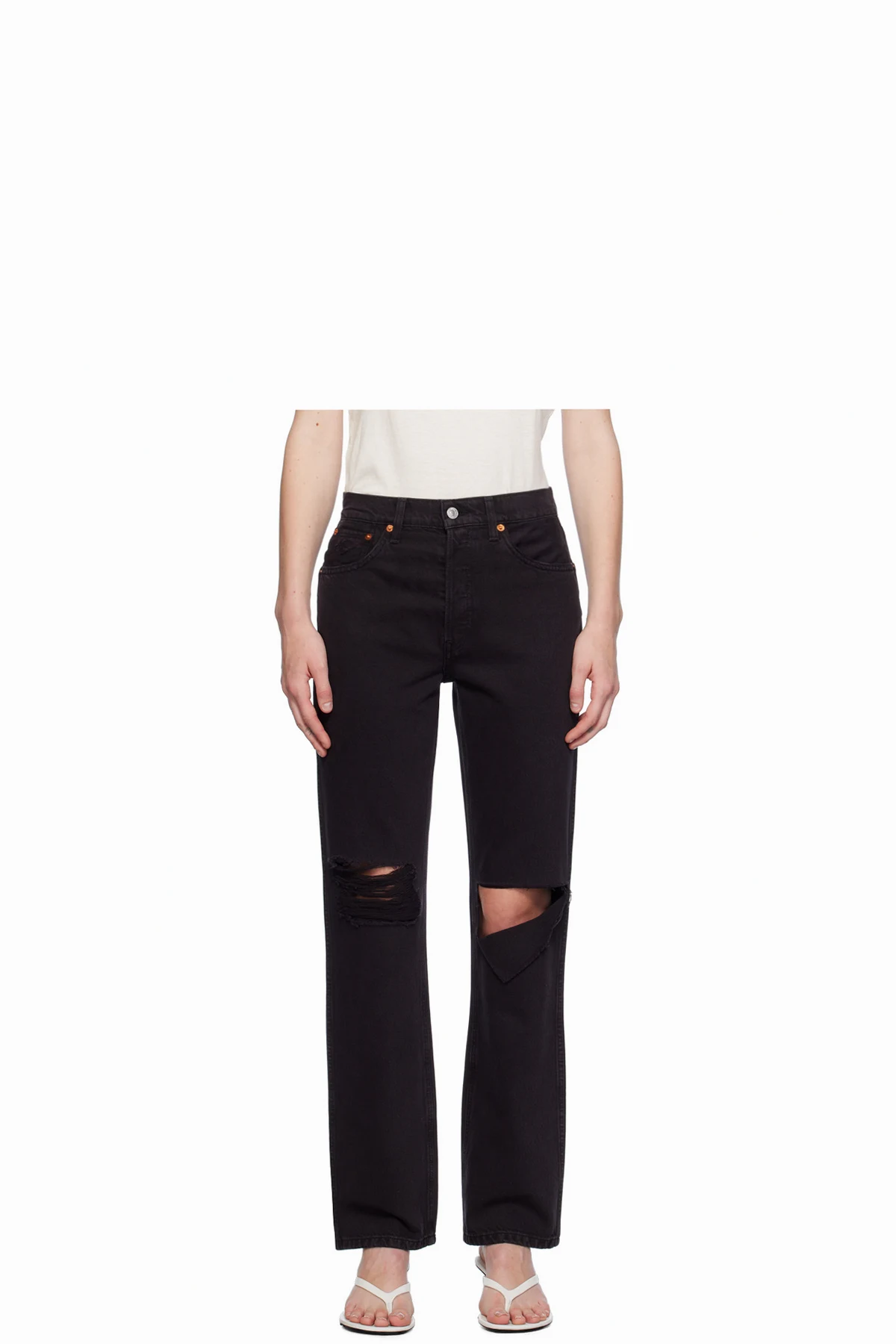 Black High-Rise Loose Jeans