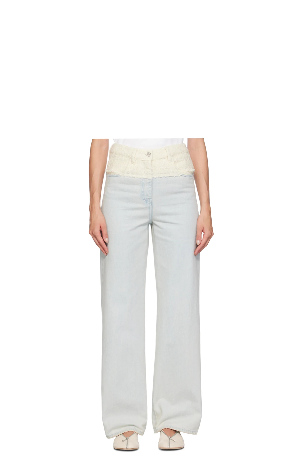 Off-White & Blue Oversized Jeans