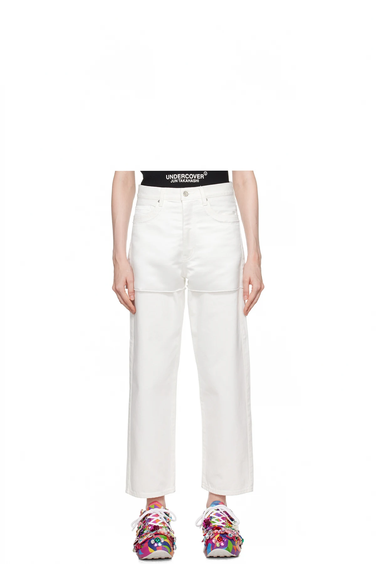 White Contrast Jeans