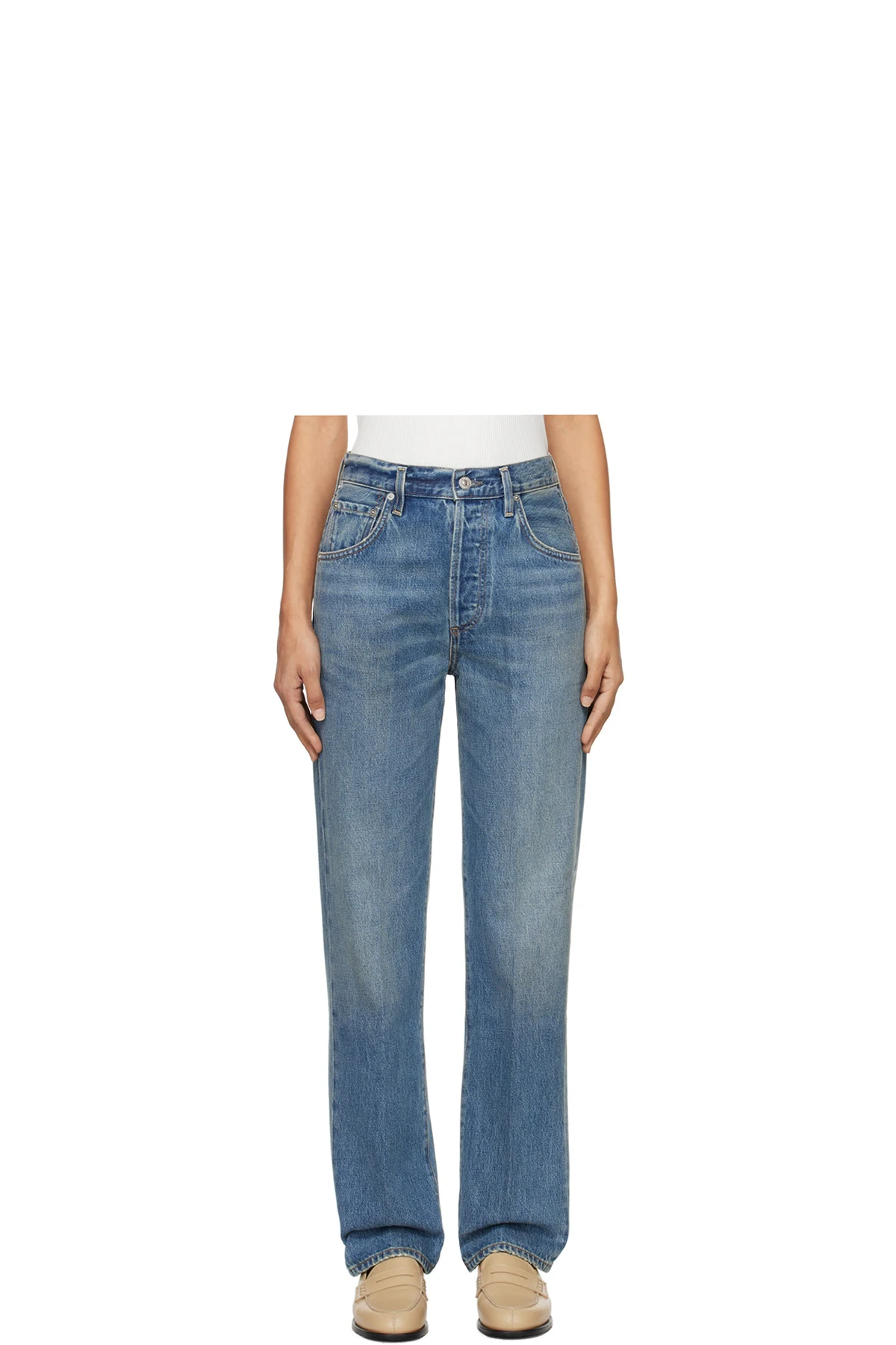 Blue Baretta Relaxed Straight Jeans