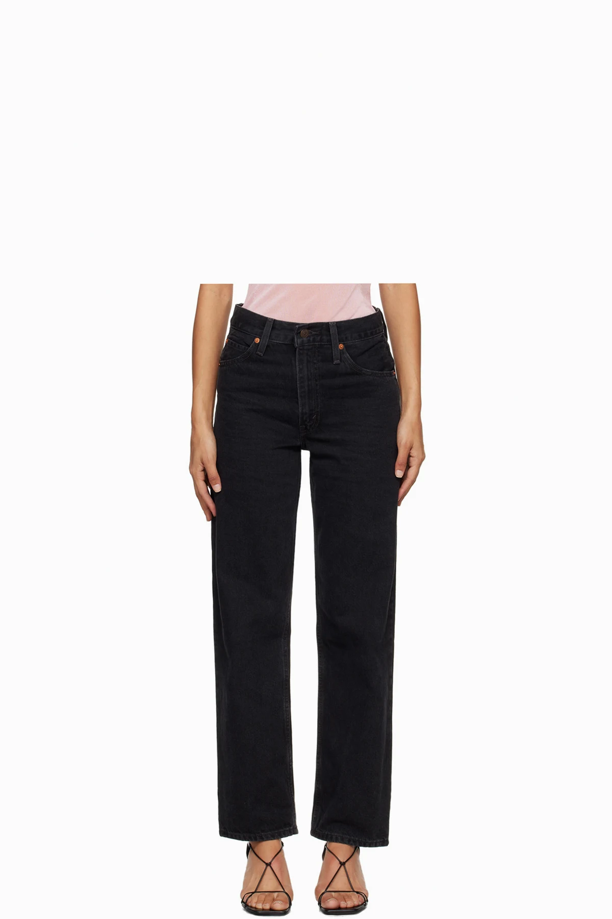 Black High-Rise Dad Jeans