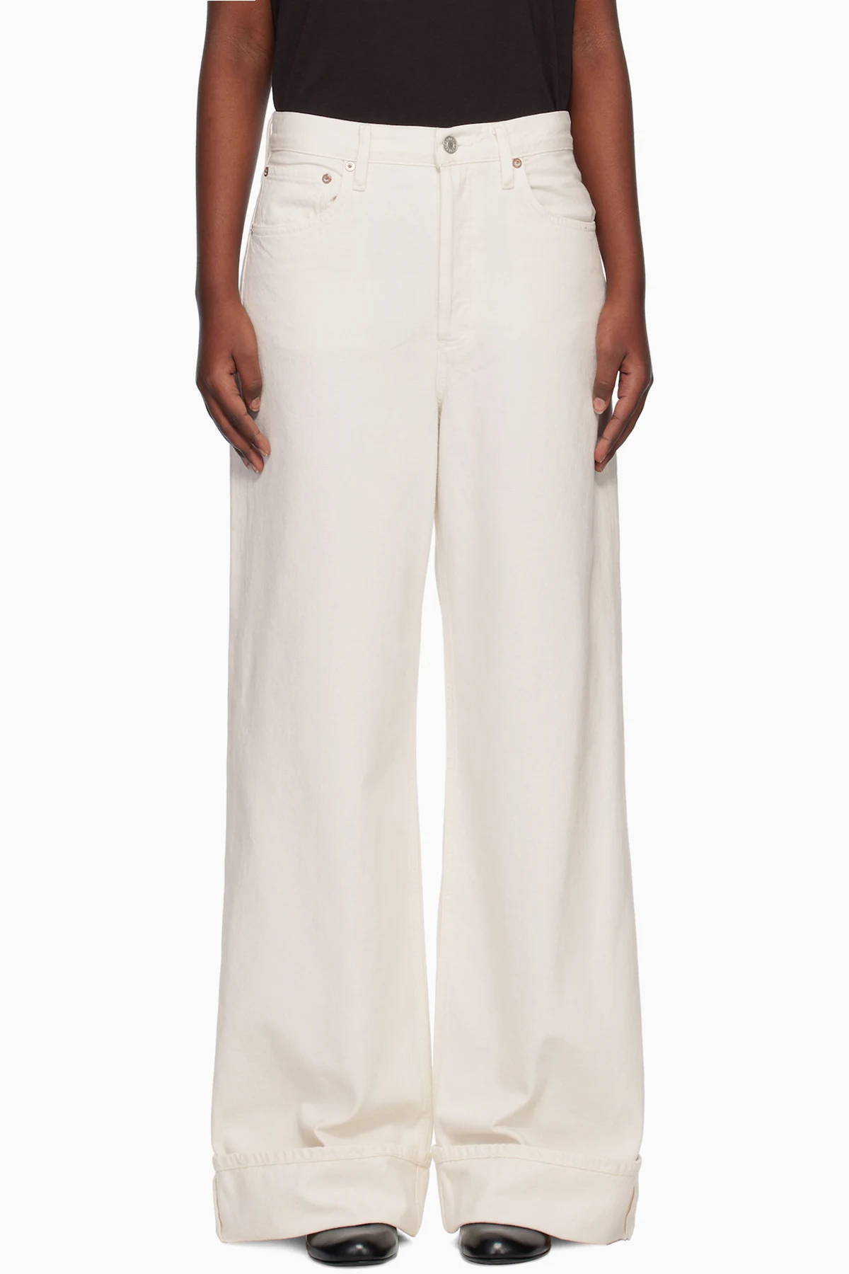 Off-White Dame High Rise Wide Leg Jeans