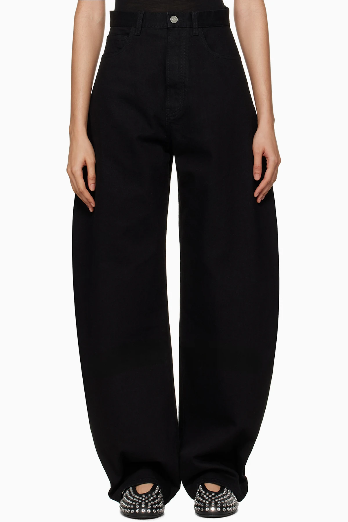 Black Round Jeans