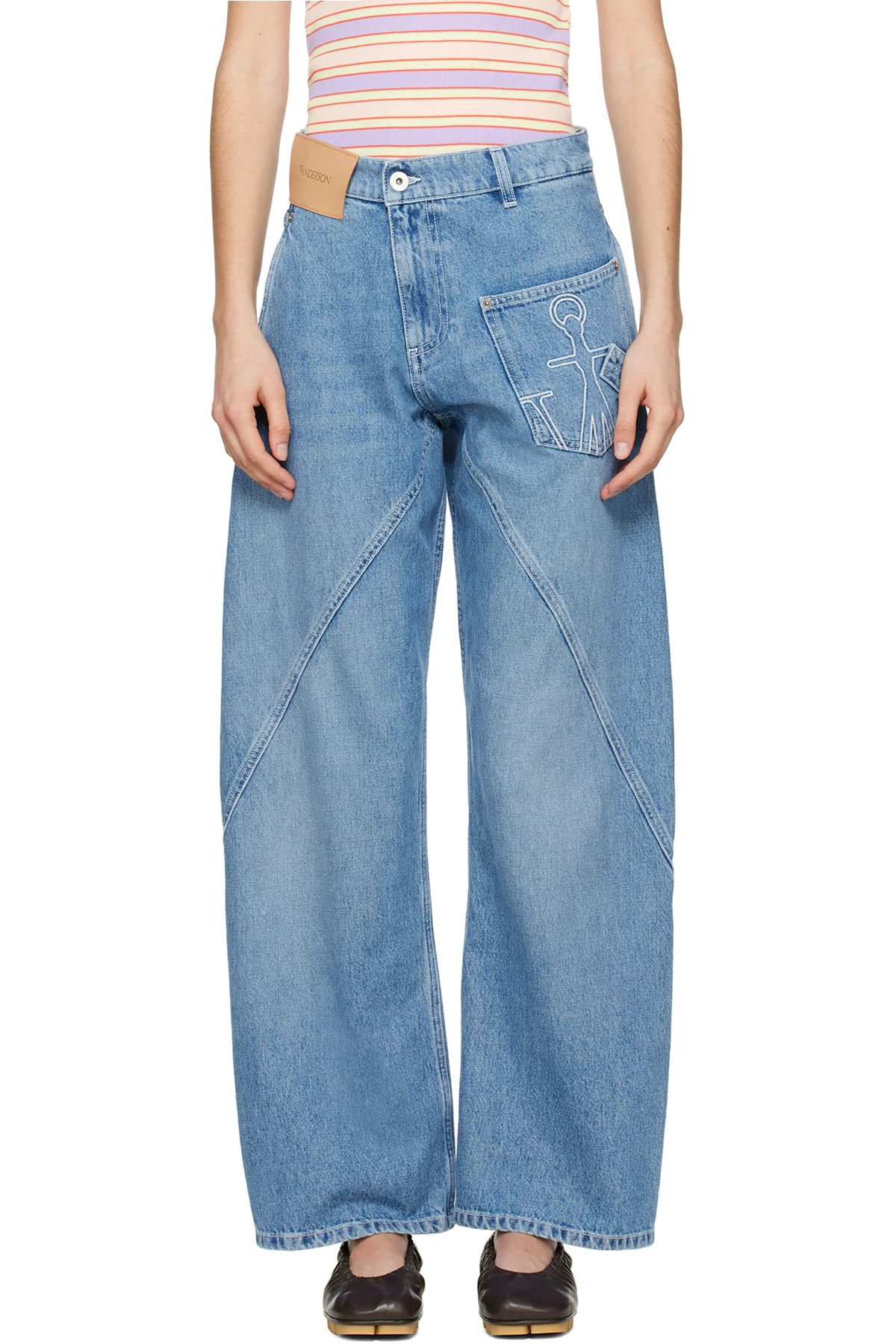 Blue Twisted Workwear Jeans