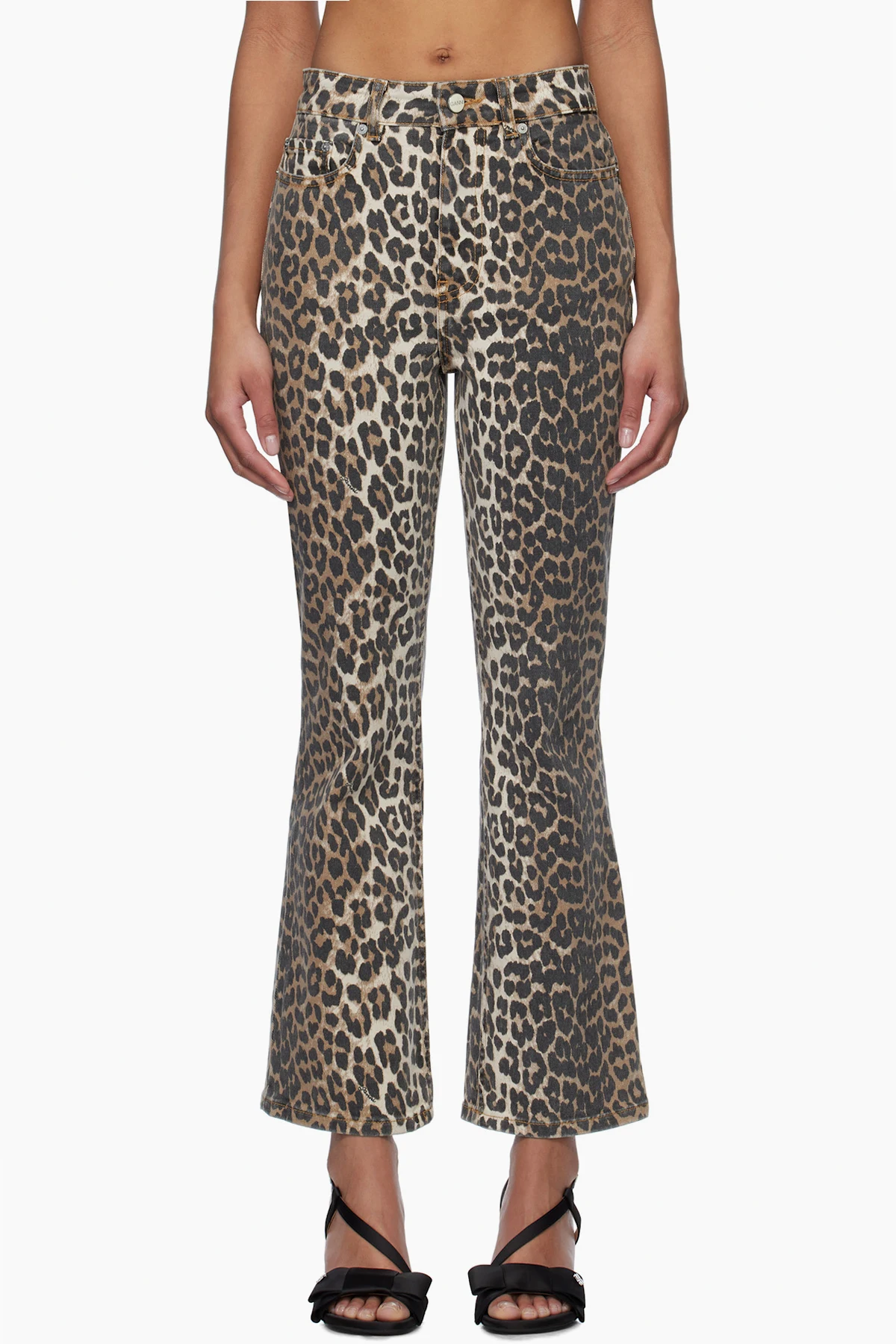 Brown Leopard Betzy Cropped Jeans