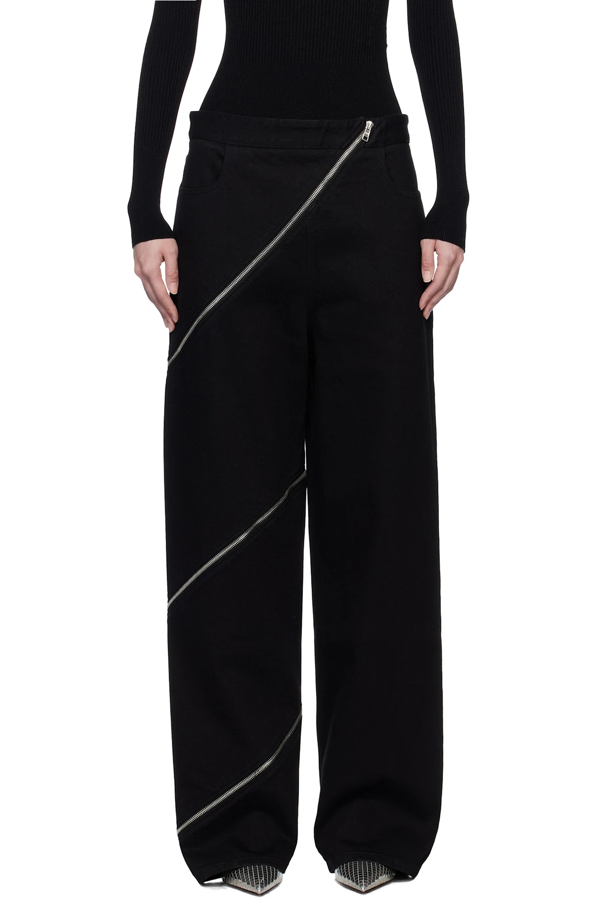 Black Spiral Jeans