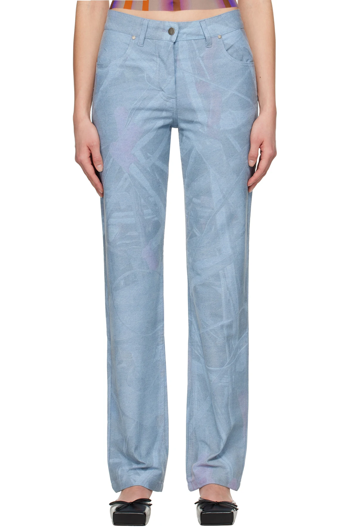 Blue Scrap Yard Fitted Jeans