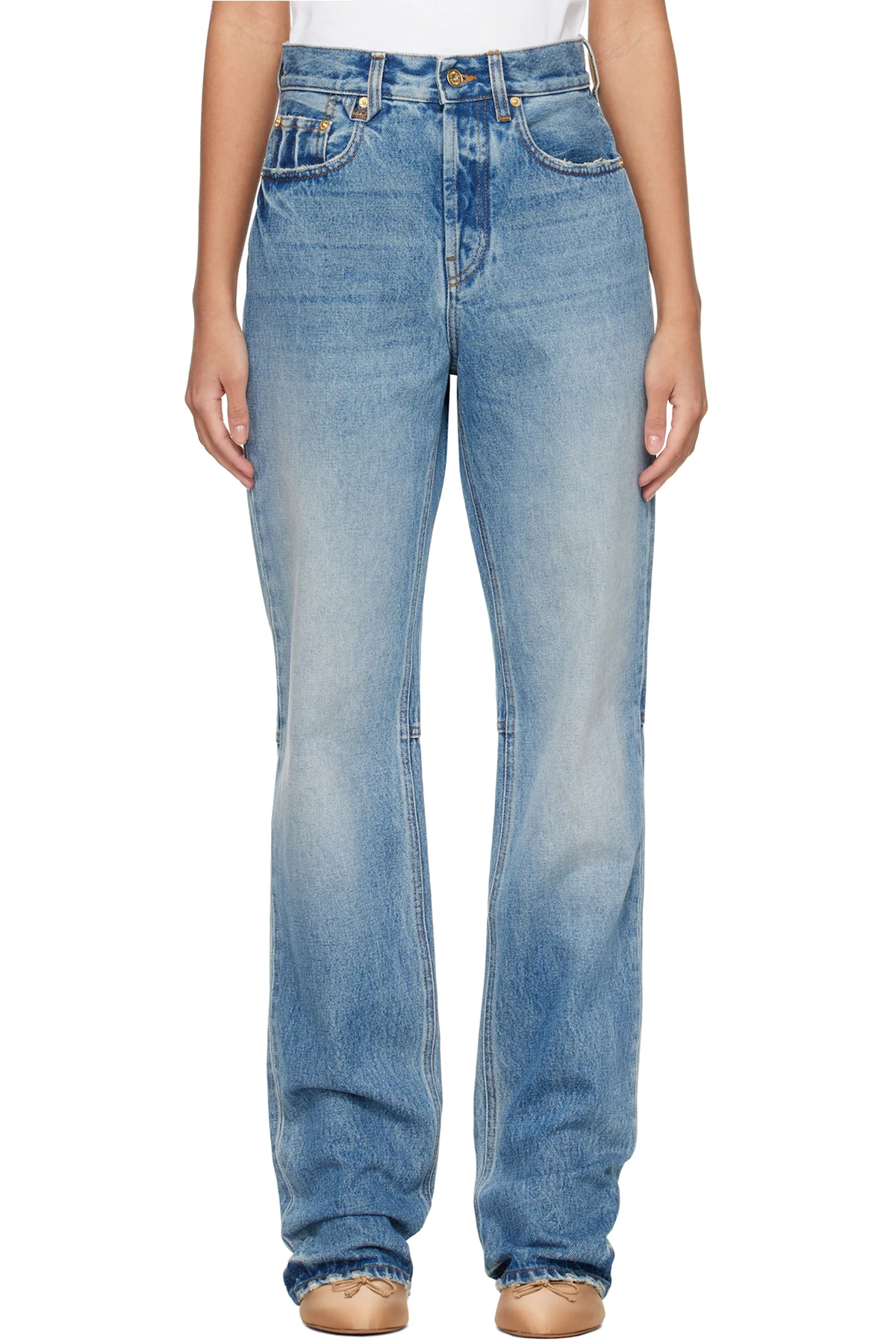 Blue 'The straight de-Nîmes' Jeans