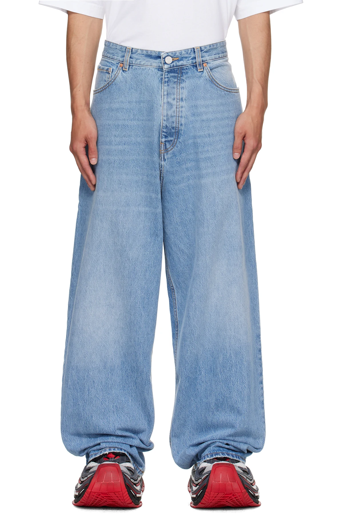 Blue Painted Anarchy Reworked Jeans
