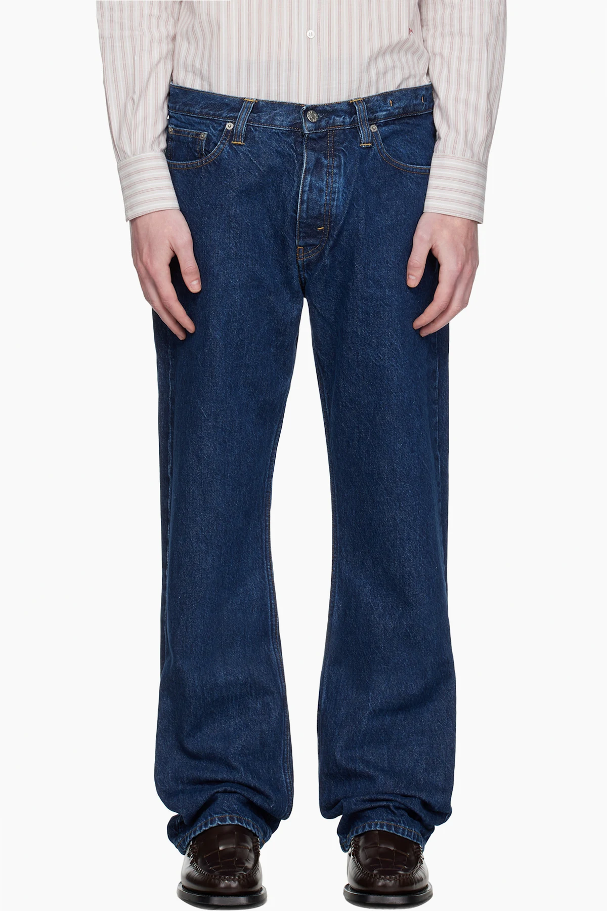 Navy Relaxed Bootcut Jeans