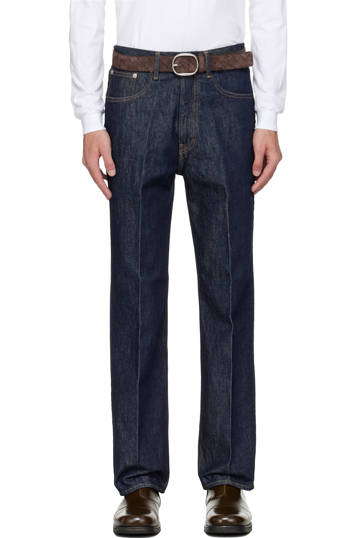 Indigo Hard Twist Denim 5P Jeans