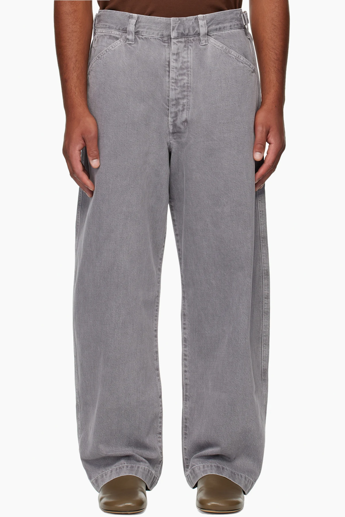 Gray Maxi Workwear Jeans