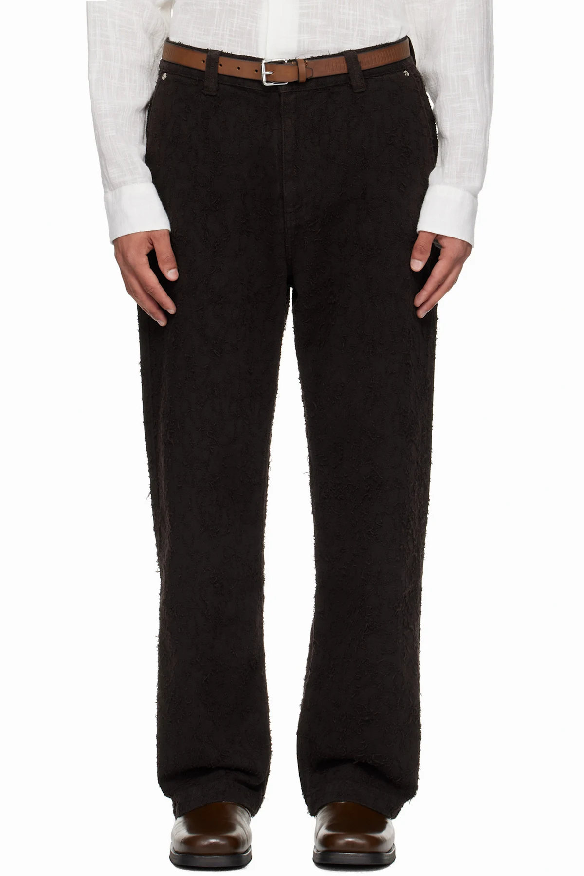 Brown Punch Out Jeans