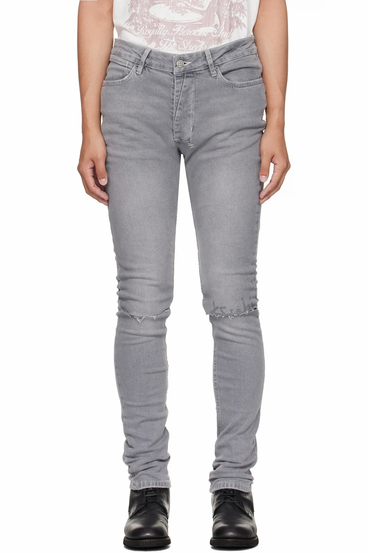 Gray Van Winkle Thrifted Jeans