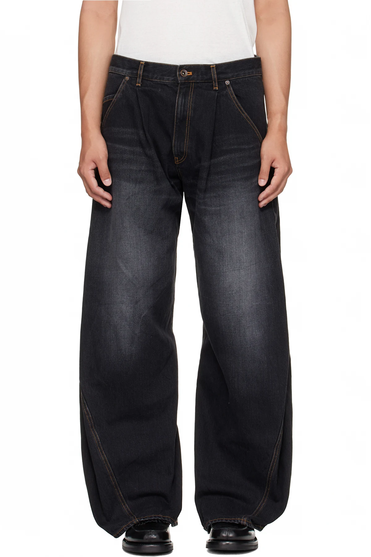 Black 3D Cuttin Denim Jeans