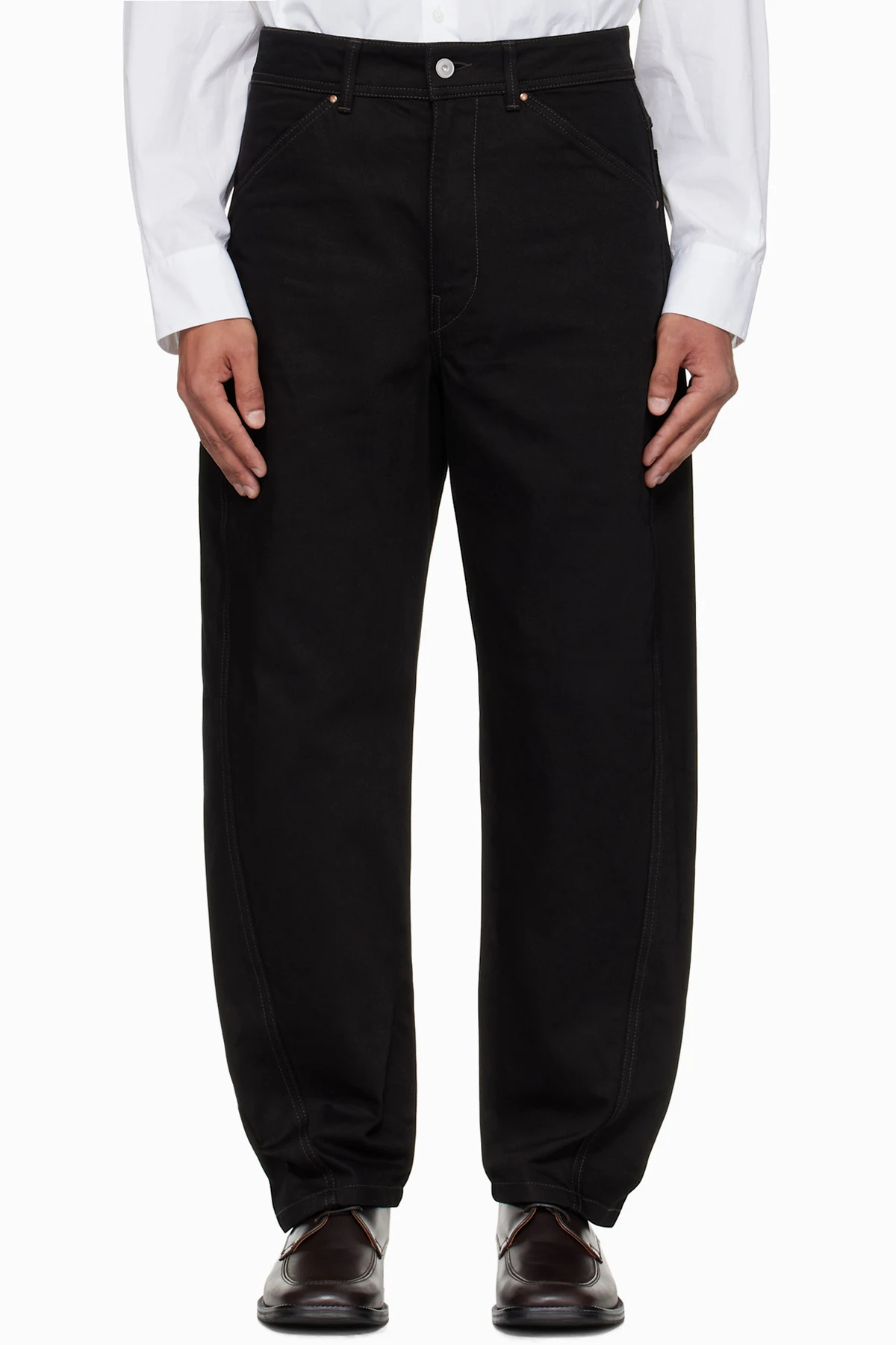 Black Twisted Workwear Jeans