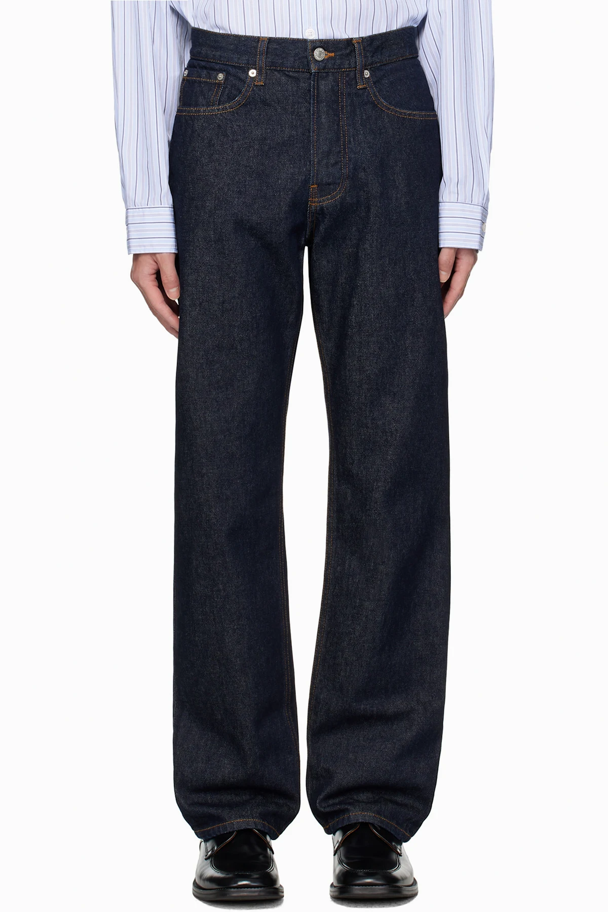 Navy Five-Pocket Jeans