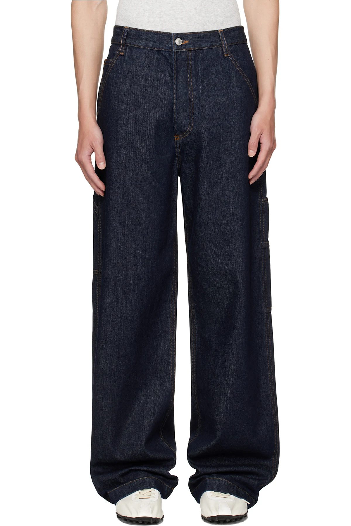 Navy Pocketed Jeans