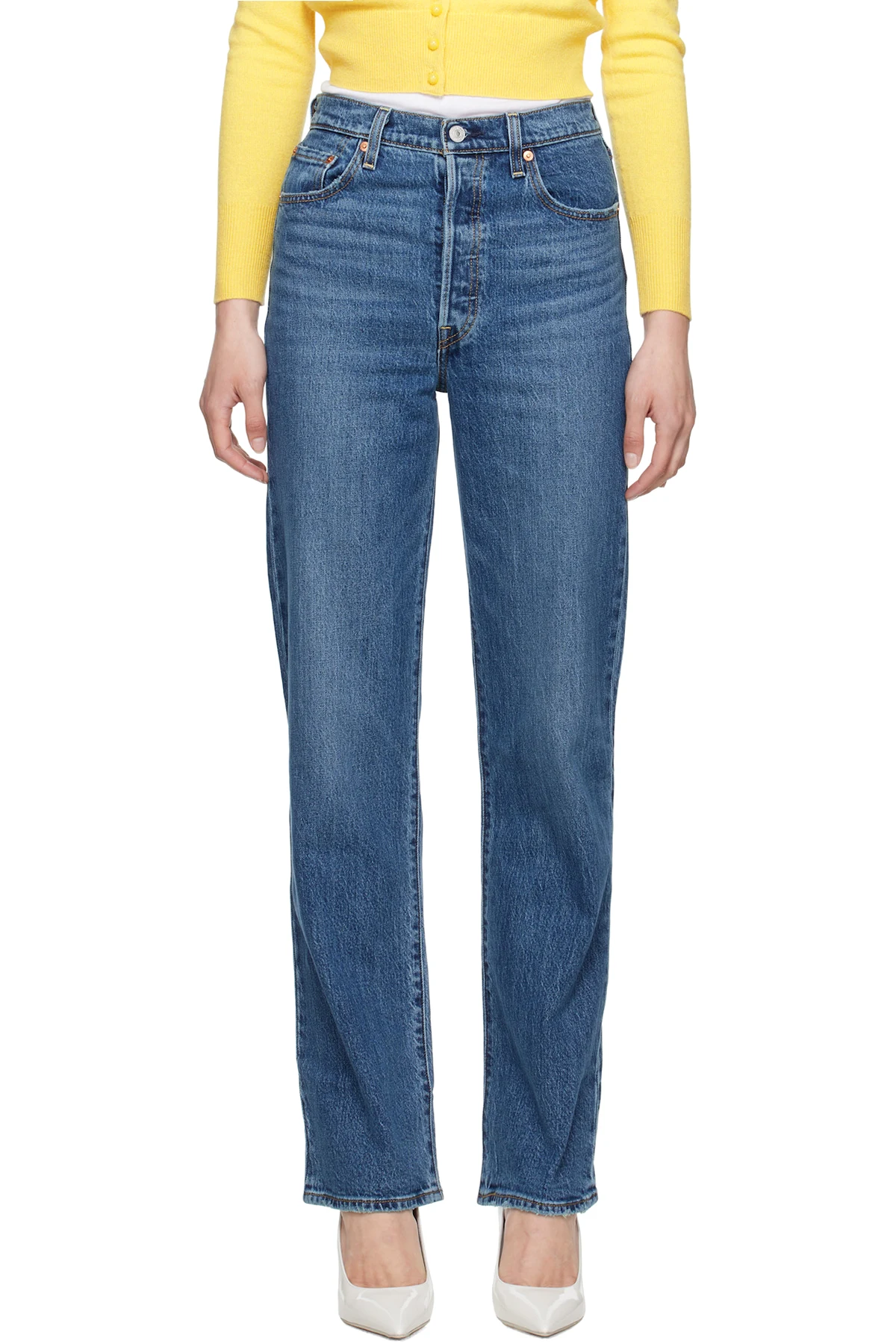 Blue Ribcage Full Length Jeans