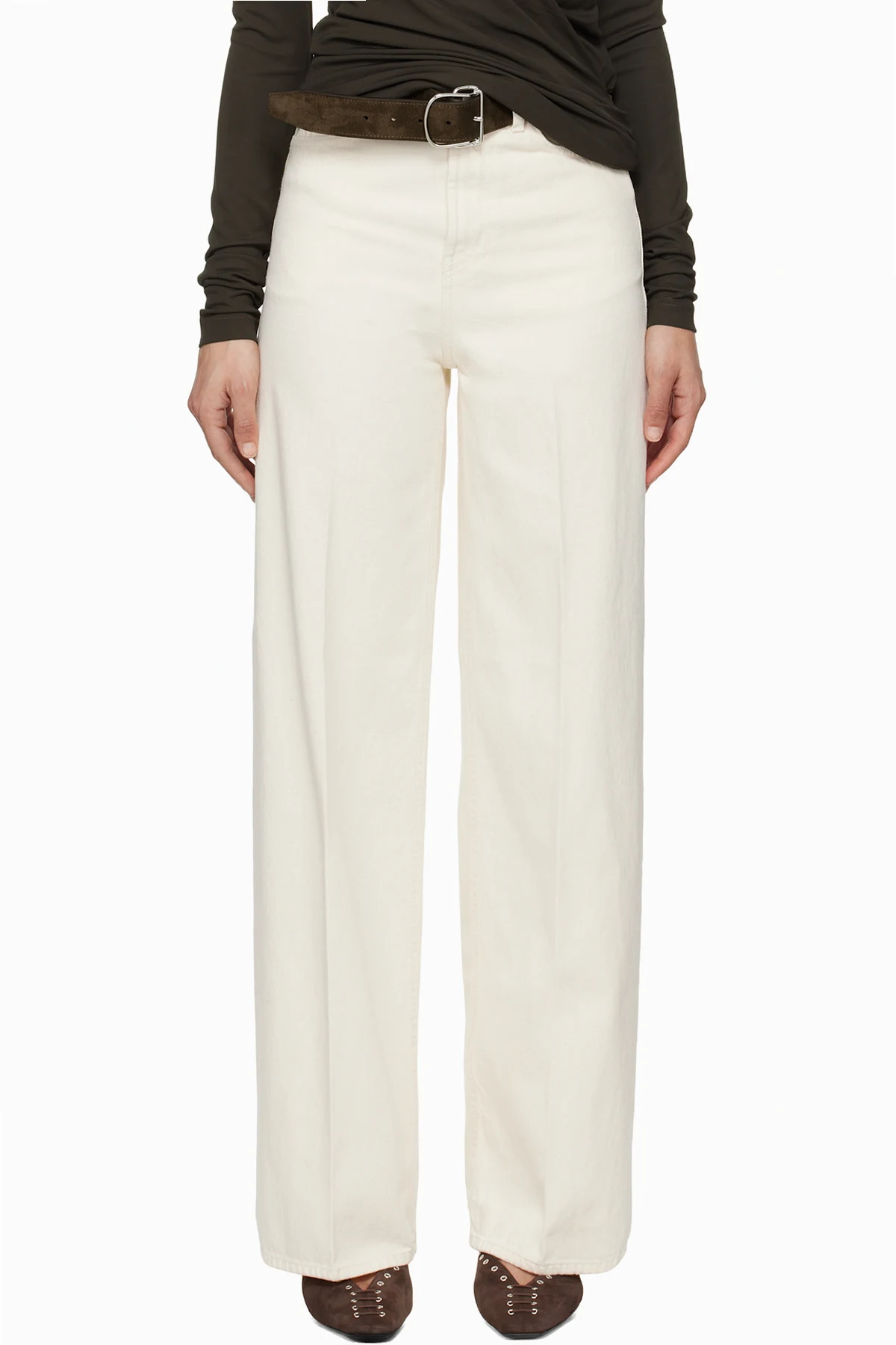 Off-White Wide Leg Jeans