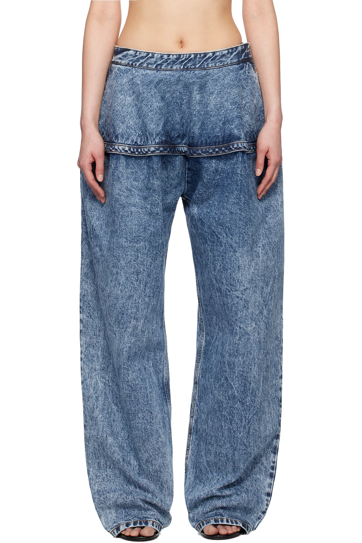 Blue Peplum Jeans