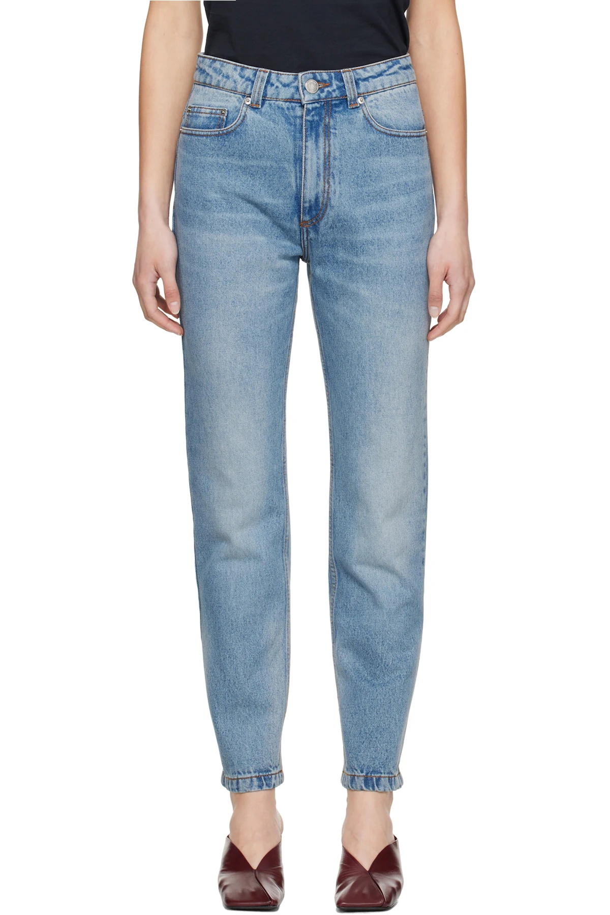 Blue Cotton Classic Fit Jeans