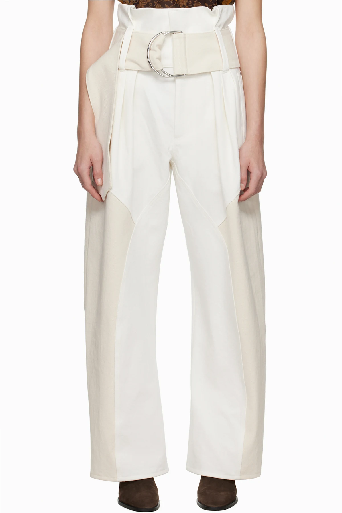 Off-White Gathered D-Ring Jeans