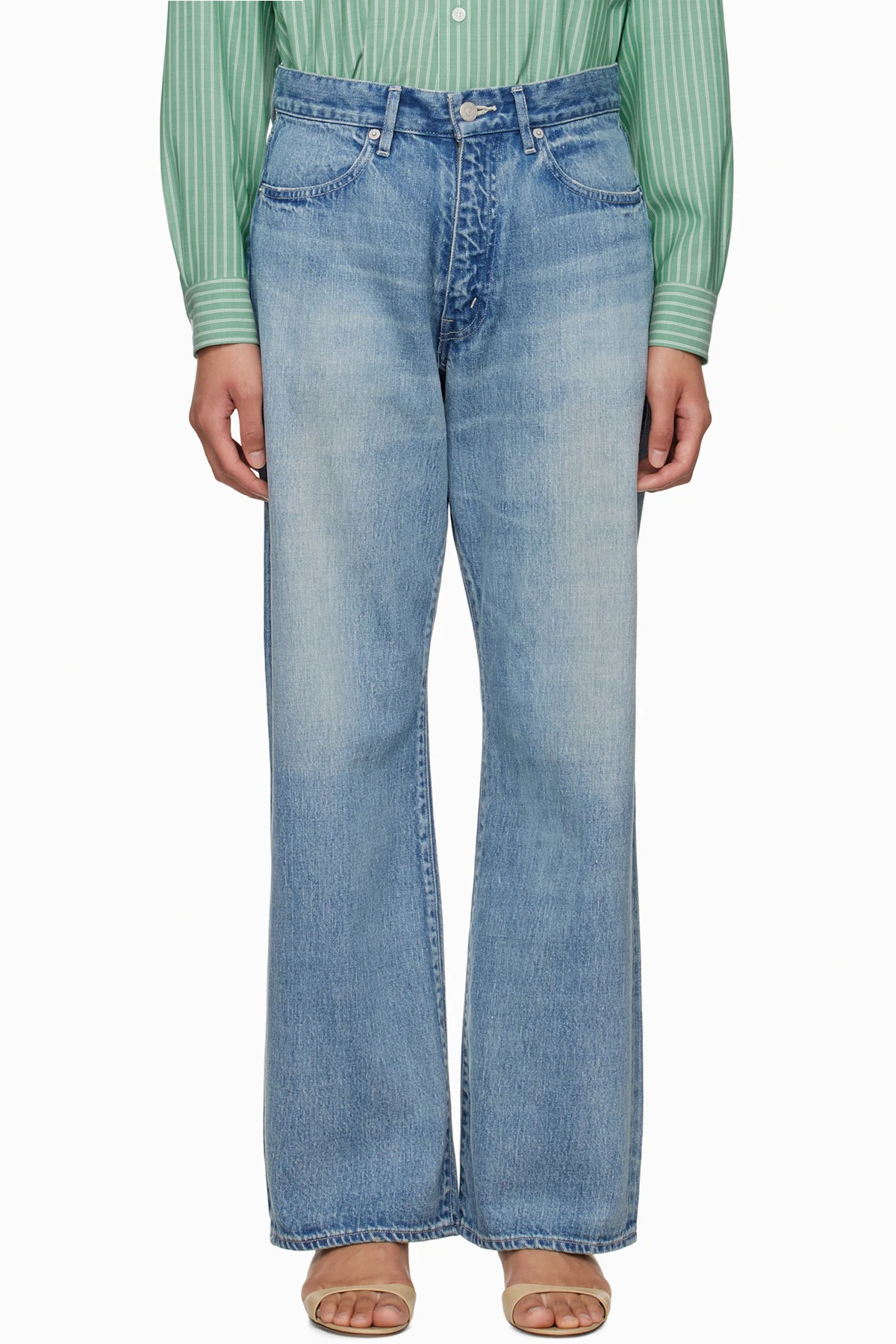 Blue Selvedge Faded Light Jeans