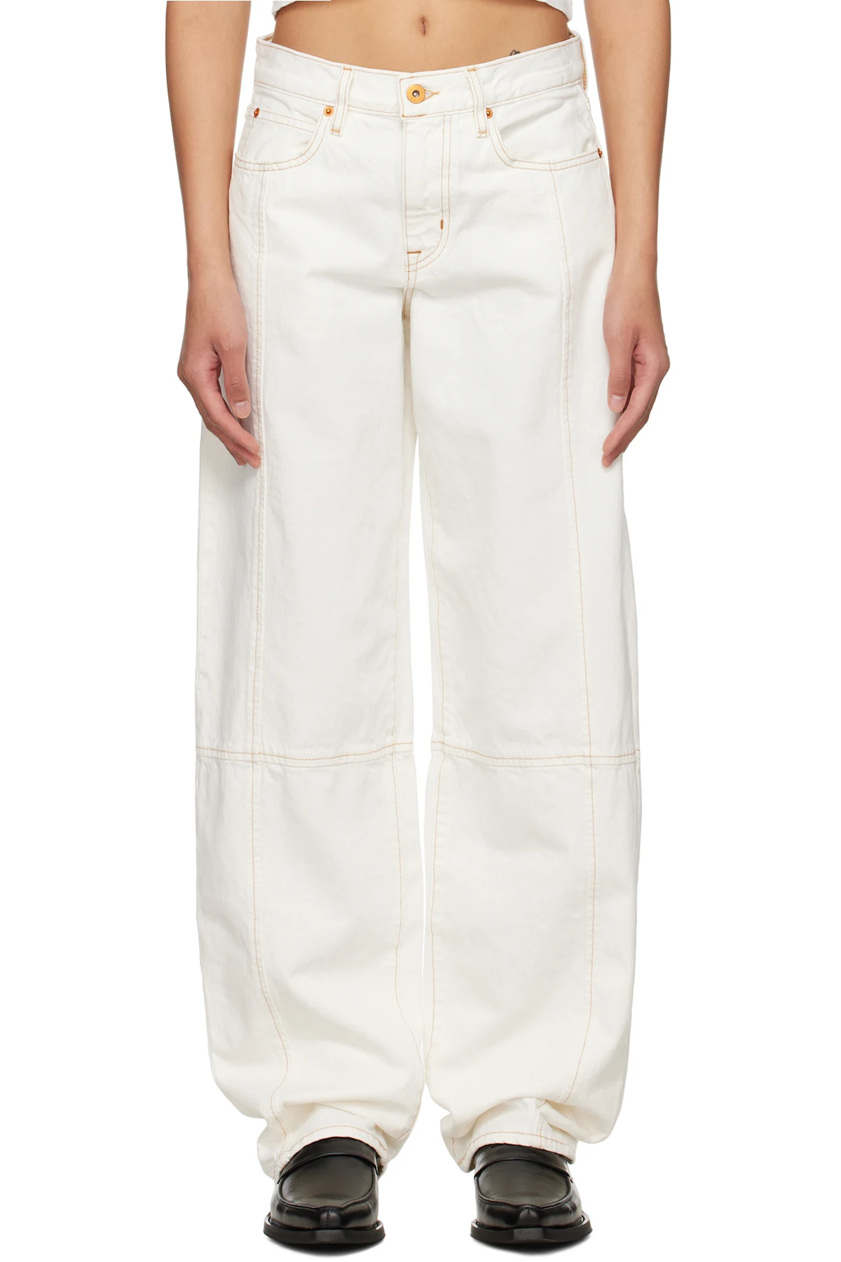 White Paloma Seam Jeans