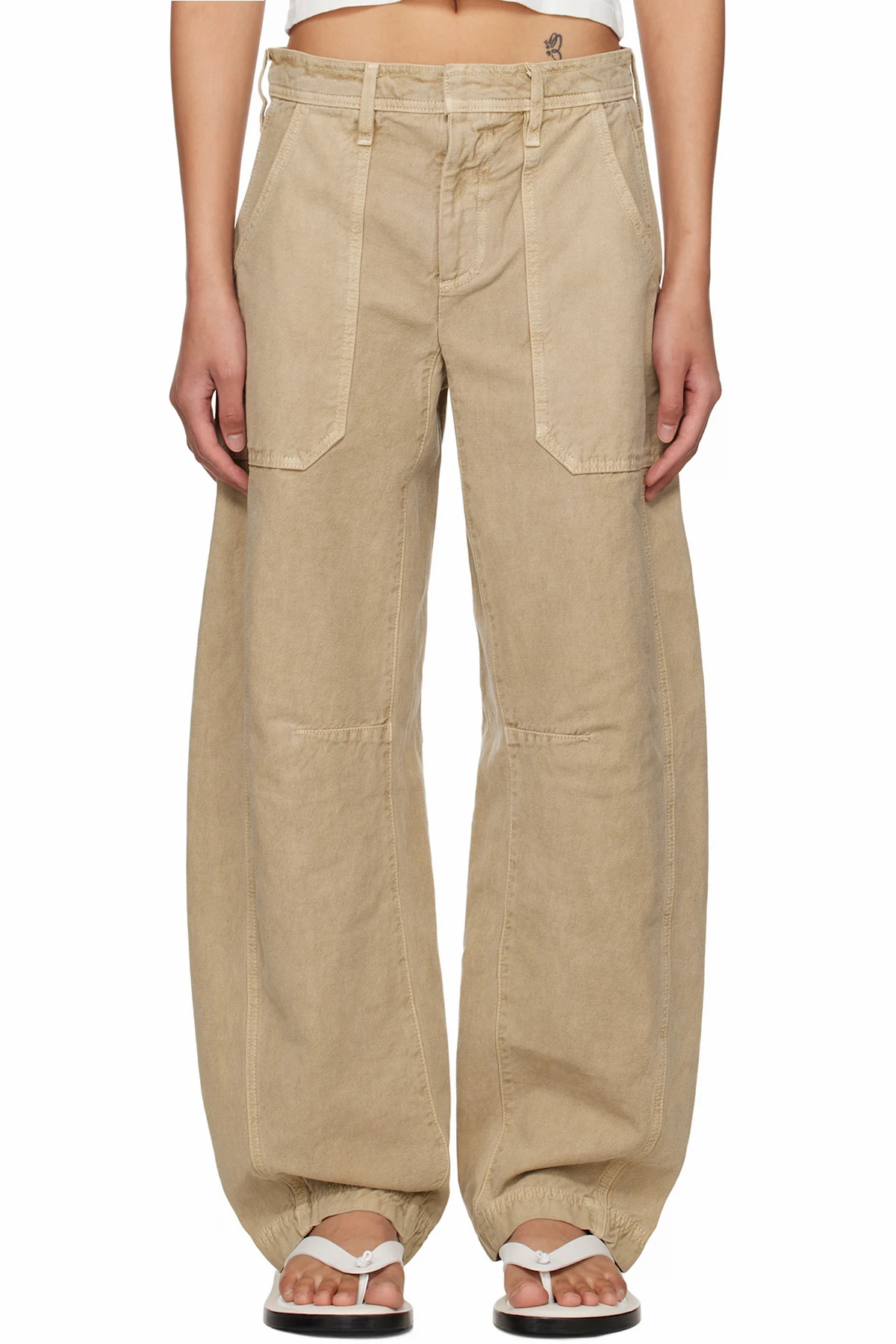 Beige Rookie Cargo Pants