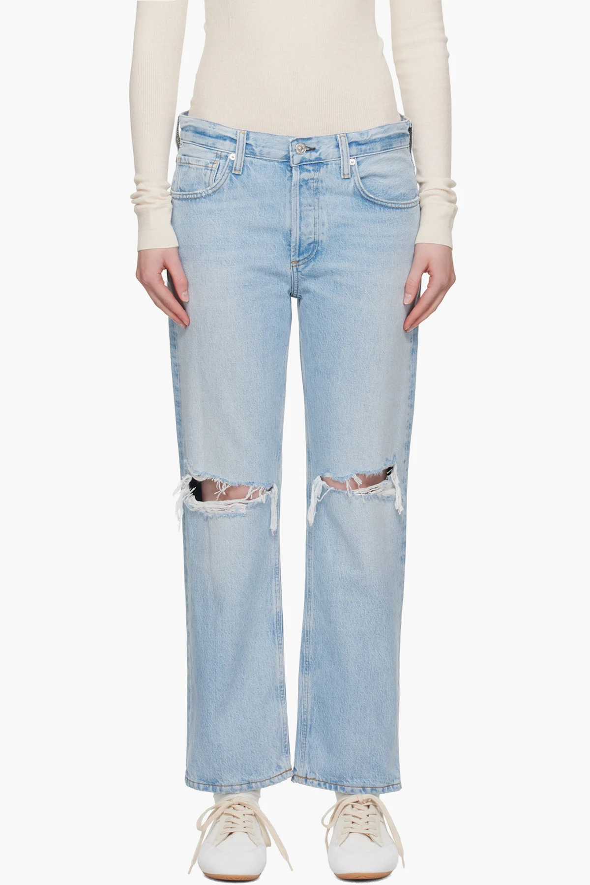 Blue Neve Low Slung Relaxed Jeans
